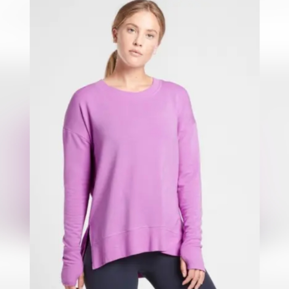Athleta Women's, Coaster Luxe Sweatshirt Chandail Color Purple Size Medium